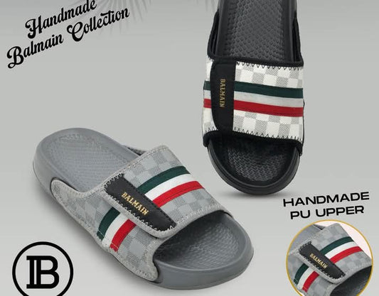 Handmade PU Leather Balmain Slippers – Comfortable and Durable High Material Footwear