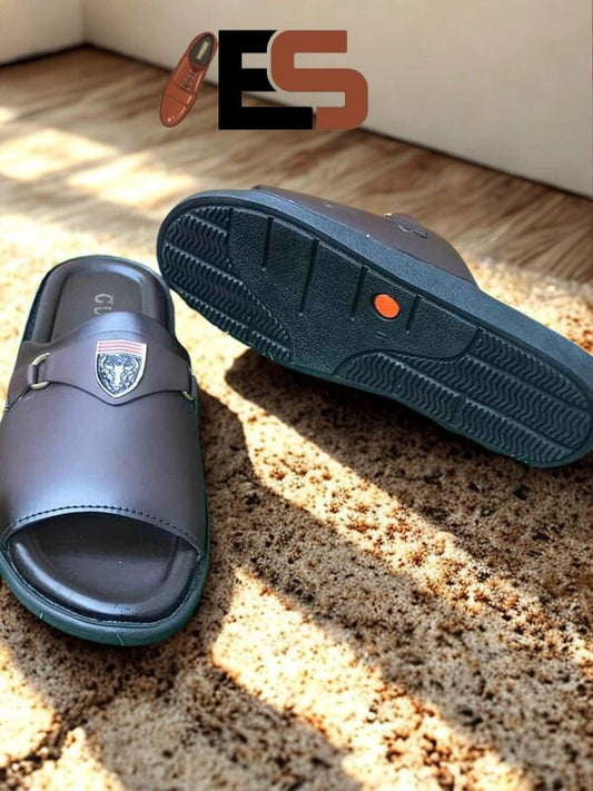 Men’s Bit Brown Slipper – Durable and Elegant Casual Footwear in Pakistan